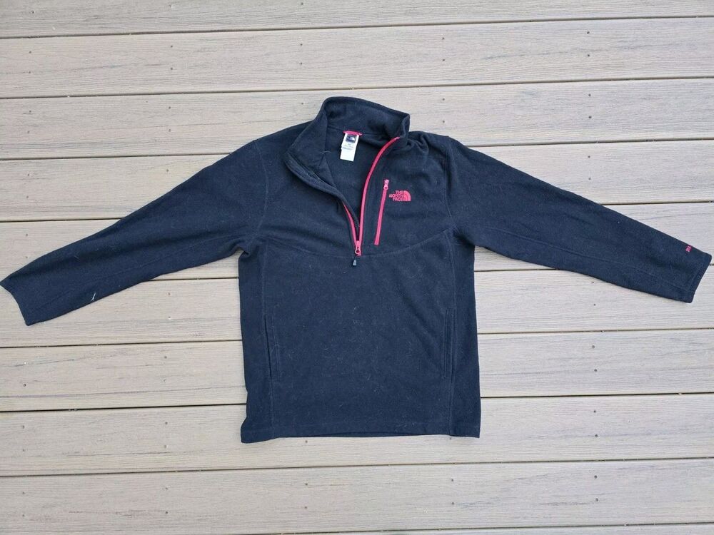 The North Face Glacier TKA 100 1/4 Zip Fleece Pullover Mens M Black Outdoors